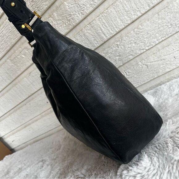 TORY BURCH Black Amanda Marion Robinson Hobo Baguette + Wallet Set - Picture 6 of 12